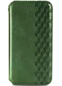 Кожаный чехол книжка GETMAN Cubic (PU) для Samsung Galaxy S20 FE, Зеленый