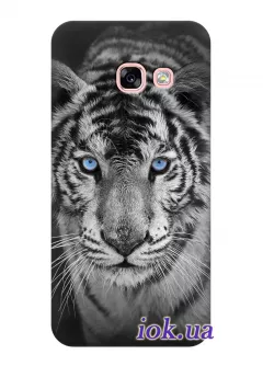 Чехол для Galaxy A5 2017 - Чёрно белый тигр