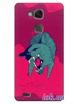 Чехол для Huawei Mate 7 - Необычный волк