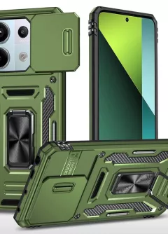 Ударопрочный чехол Camshield Army Ring для Xiaomi 15T, Оливковый / Army Green