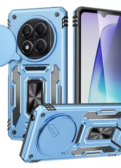 Ударопрочный чехол Camshield Army Ring для Xiaomi Redmi Note 15 Pro+ 5G / Poco M8 Pro 5G, Голубой / Light Blue
