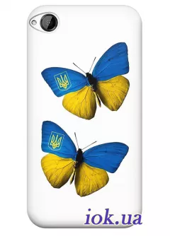 Чехол для HTC Desire 320 - Бабочки