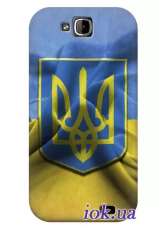 Чехол для Fly IQ4406 - Флаг и Герб Украины