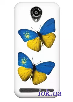 Чехол для Fly IQ4410i - Бабочки Украины