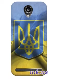 Чехол для Fly IQ4410i - Флаг и Герб Украины