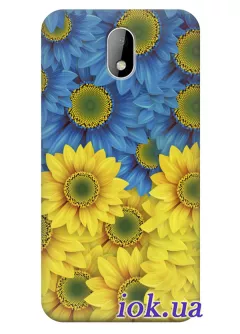 Чехол для HTC Desire 326G Dual - Украинские цветы