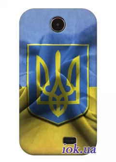 Чехол для Lenovo A269 - Флаг и Герб Украины