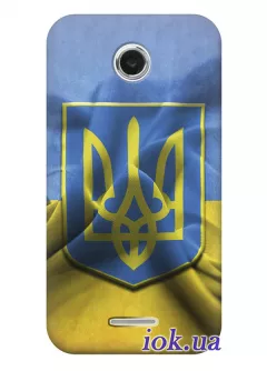 Чехол для Lenovo A376 - Украинский флаг и герб