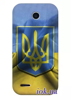 Чехол для Lenovo A586 - Флаг и Герб Украины