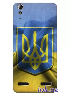 Чехол для Lenovo A6000 - Флаг и Герб Украины