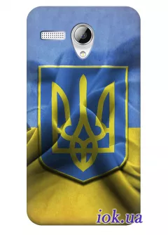 Чехол на Lenovo A606 - Флаг и Герб Украины