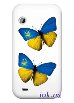 Чехол для Lenovo S680 - Украинские бабочки