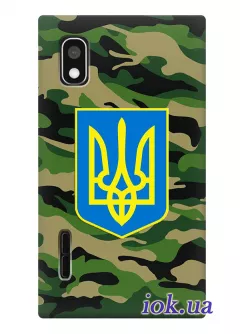 Чехол для LG Optimus L5 - Военный Герб Украины