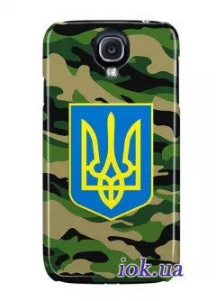 Чехол для Galaxy S4 Black Edition - Военный герб Укрины