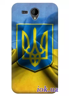 Чехол для Fly IQ4502 - Флаг и Герб Украины