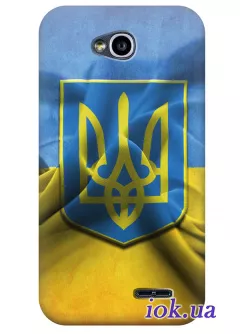 Чехол для LG L70 Dual - Герб и Флаг Украины