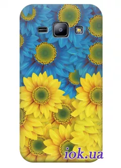 Чехол для Galaxy J1 - Цветы Украины