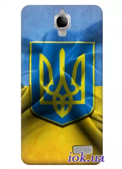 Чехол для Alcatel 6030D - Флаг и Герб Украины