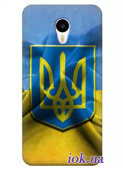 Чехол для Meizu M1 Metal - Герб и Флаг Украины