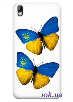 Чехол для HTC Desire 816 - Бабочки Украины