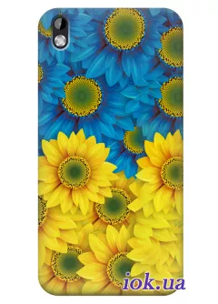 Чехол для HTC Desire 816 - Цветы Украины