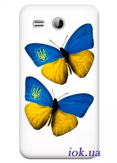 Чехол для Huawei Ascend Y511D - Украинские бабочки