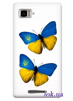 Чехол на Lenovo K910 - Украинские бабочки