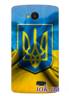Чехол для LG F60 - Флаг и Герб Украины