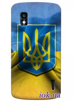 Чехол для LG Nexus 4 - Флаг и герб Украины