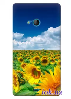Чехол для Lumia 540 Dual - Подсолнухи