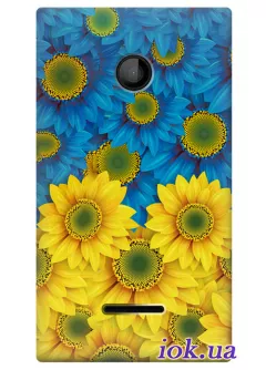 Чехол с цветами для Lumia 435