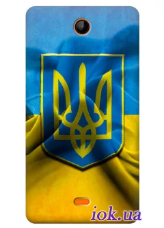 Чехол с флагом Украины для Lumia 430 Dual