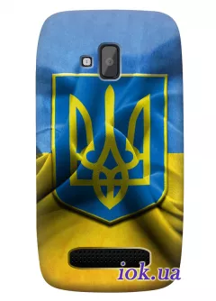 Чехол для Nokia Lumia 610 - Флаг и Герб Украины