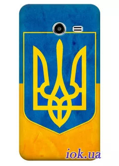 Чехол для Galaxy Core 2 (G3558) - Герб на флаге Украины