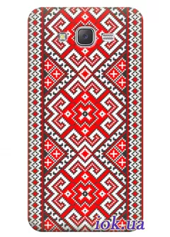 Чехол для Galaxy J7 - Украинская вышиванка