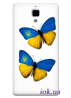 Чехол для Xiaomi Mi4 - Бабочки Украины