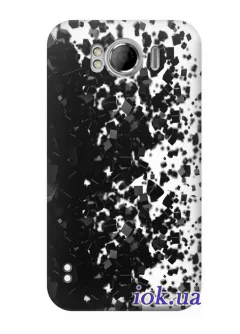 Чехол для HTC Sensation XL - Черные кубы 