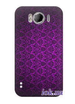 Чехол для HTC Sensation XL - Фиолетовые узоры 