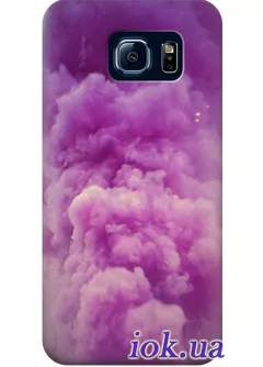 Чехол для Galaxy S6 Duos - Фиолетовые облака 