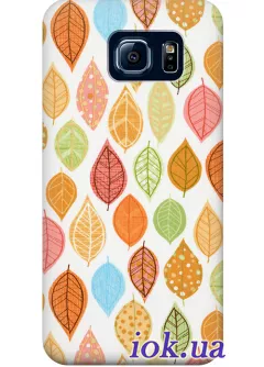 Чехол для Galaxy S6 Duos - Осенние листочки 