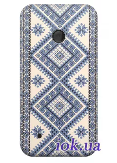 Чехол для Nokia Lumia 530 - Синяя вышиванка 