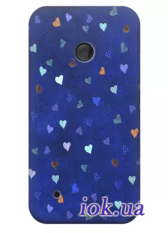 Чехол для Nokia Lumia 530 - Сердечки 