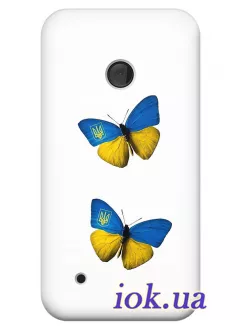 Чехол для Nokia Lumia 530 - Патриотические бабочки  