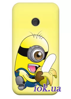 Чехол для Nokia Lumia 530 - Миньон с бананом 