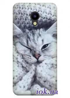 Чехол для Meizu M5 - Сонный кот