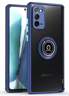 TPU+PC чехол Deen ColorEdgingRing for Magnet для Samsung Galaxy Note 20, Синий