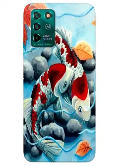 ZTE Blade V30 Vita силиконовый чехол с картинкой - Любовь рыбок