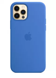 Чехол Silicone Case Full Protective (AA) для Apple iPhone 13 Pro Max (6.7"), Синий / Capri Blue