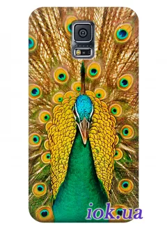Чехол для Galaxy S5 Plus - Величный павлин