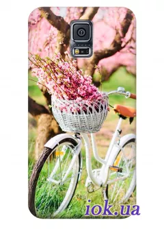 Чехол для Galaxy S5 Plus - Цветы вишни